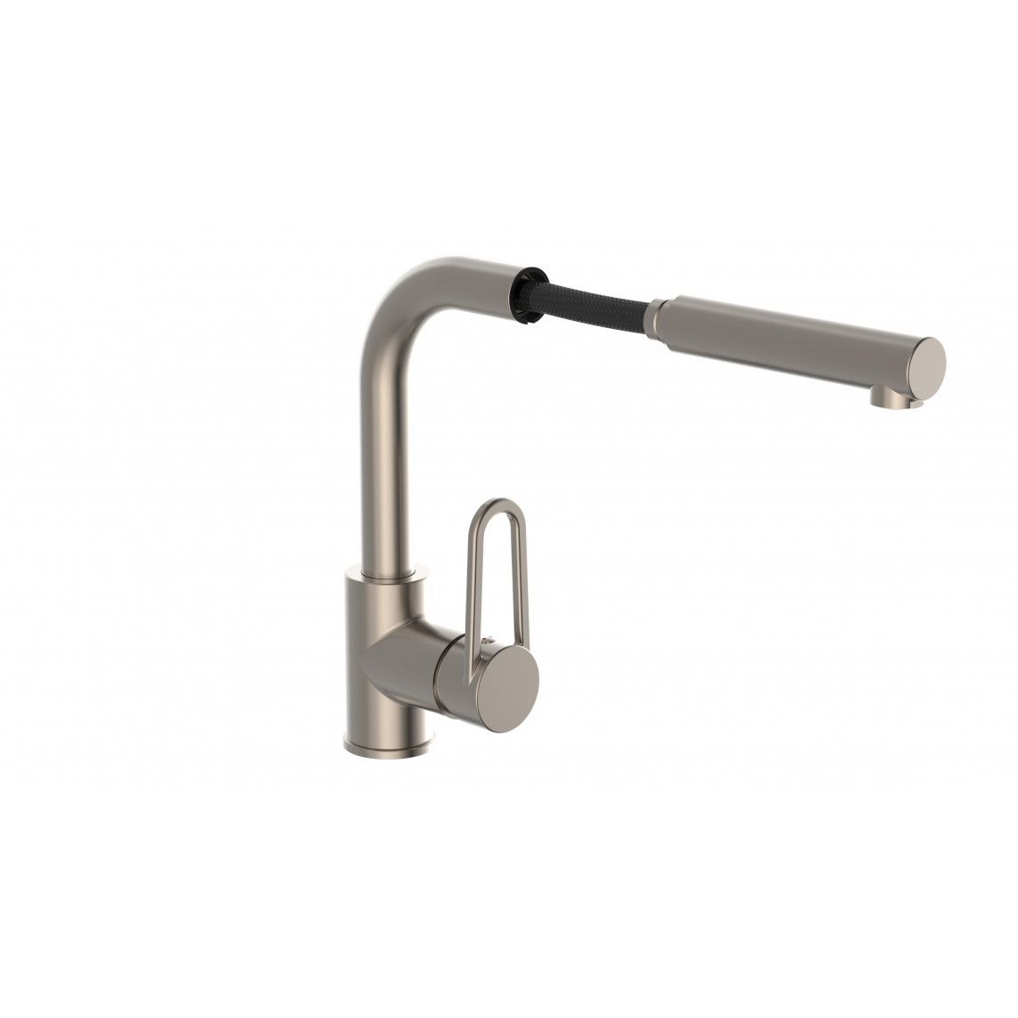 26238 DESIGN RING Sink mixer, stainless steel look, with pull-out spout vue 3