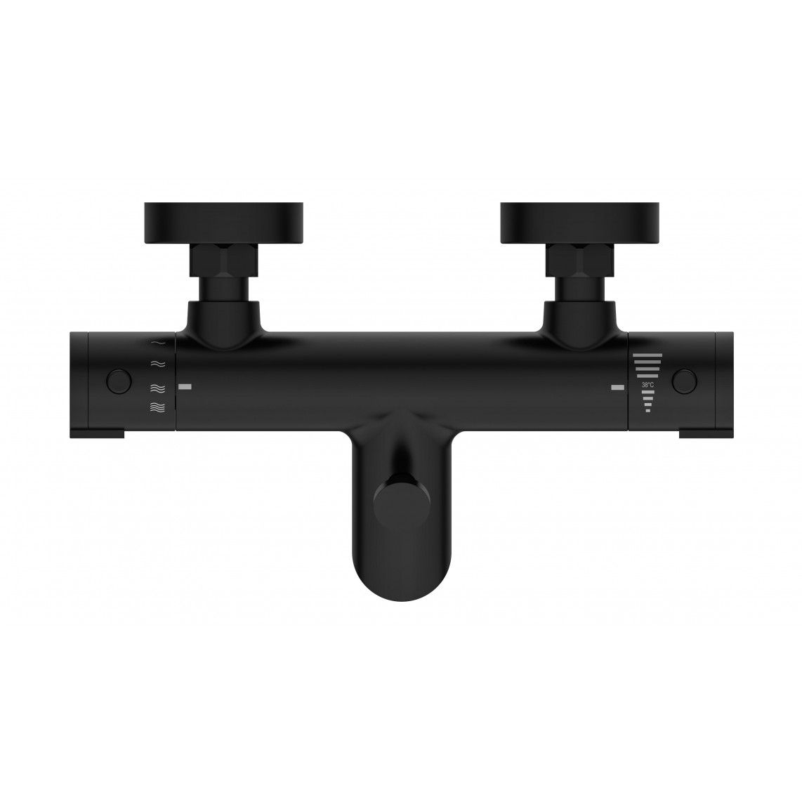 52476 LONDON Thermostatische badkraan, mat zwart vue 3