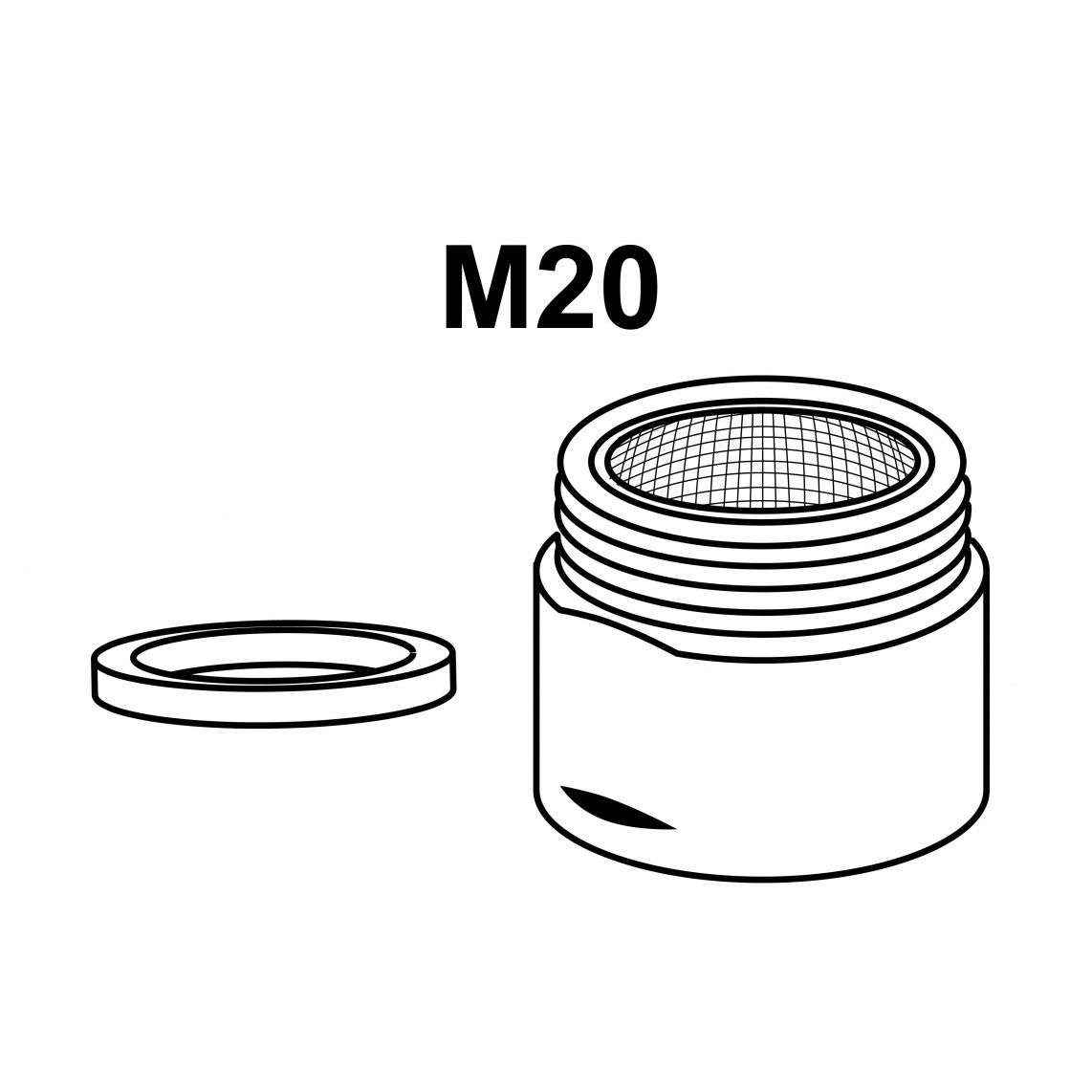 98293315 Aerator, chrome, M20 male vue 2