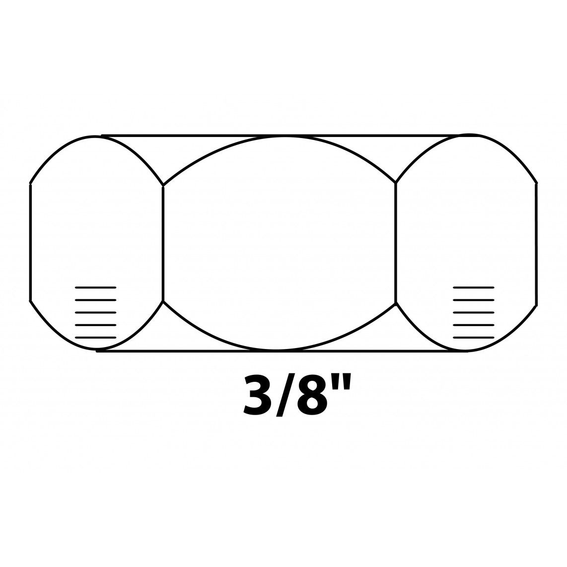 989431355 End cap, brass, 3/8" female vue 2