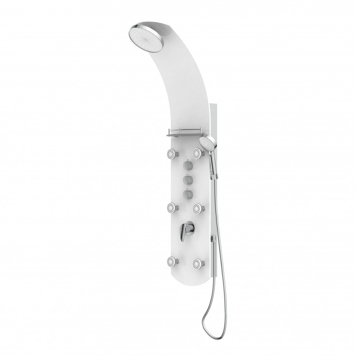 ORSP-YMSBW KARIBIK Shower panel, white vue 4