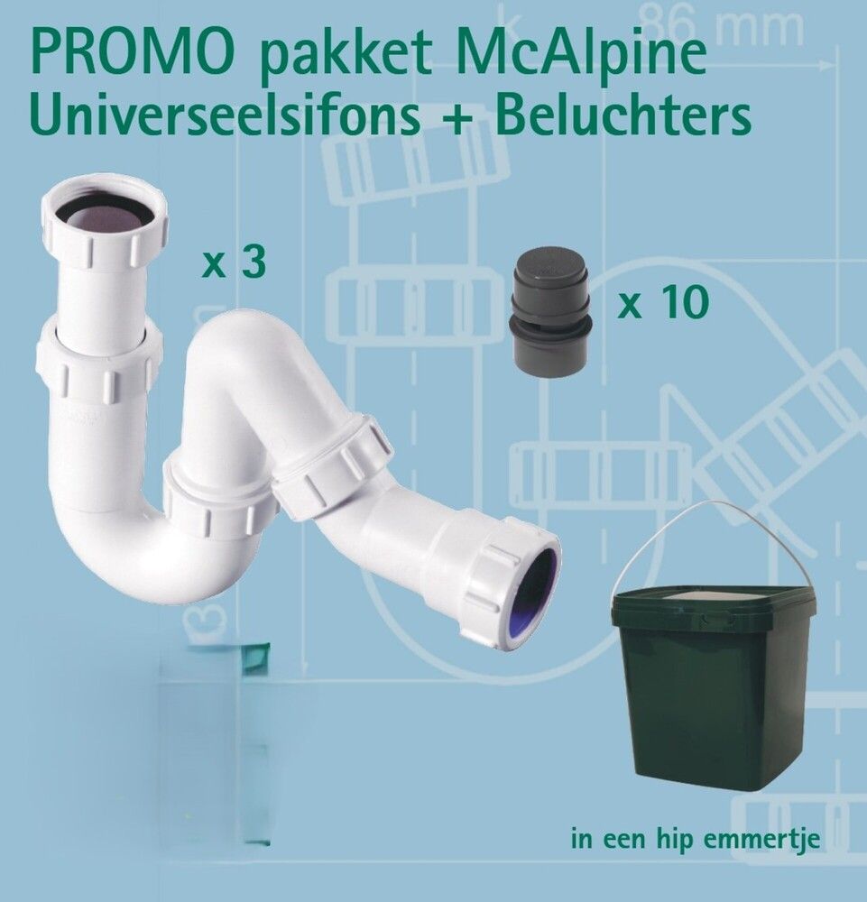Mc Alpine paquet promotion siphons universels et soupapes anti-vide