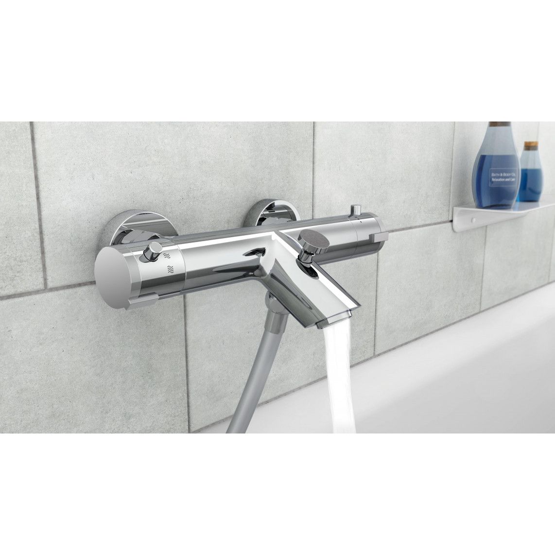 52470 LONDON Thermostatic bathtub mixer, chrome vue 4