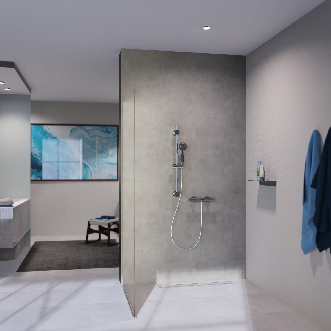 60971 VITAL Hand shower, chrome/grey vue 8