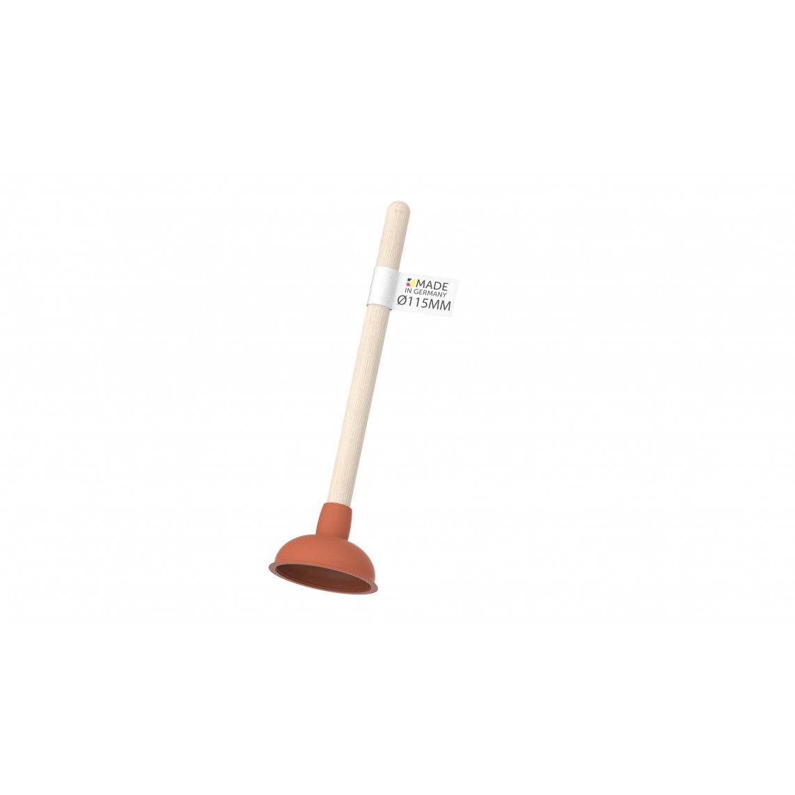 99908100 Spout cleaner, red, Ø 115 mm, with wooden handle vue 4