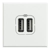 Axolute alimentation 2 x usb 1500mA 2 modules Blanc