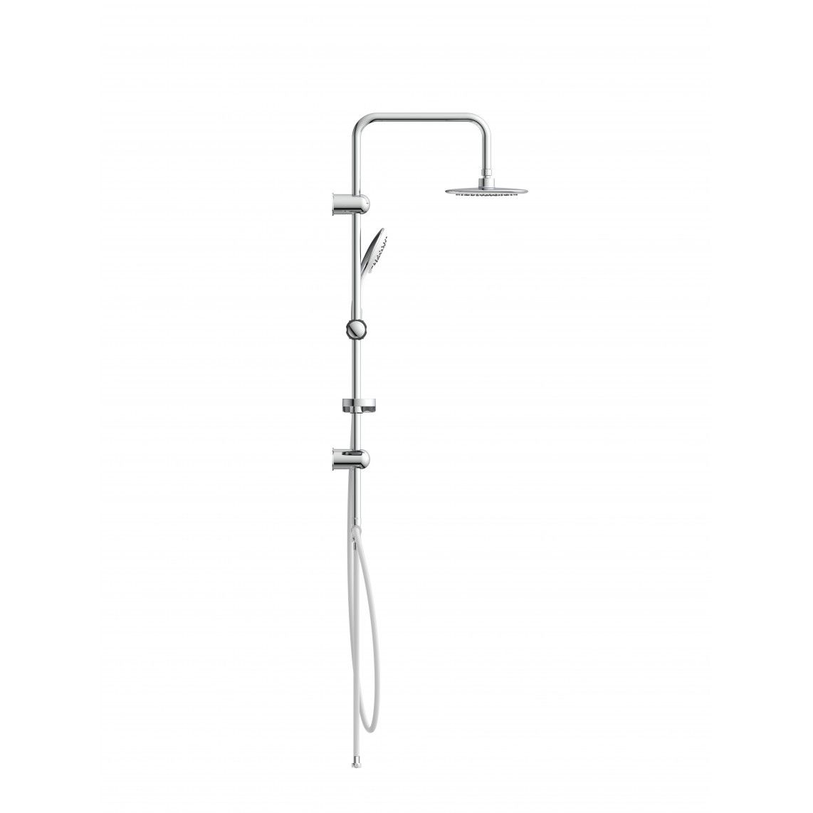 DXLD60087CS DUSCHTRAUM Overhead shower set, chrome/white vue 4