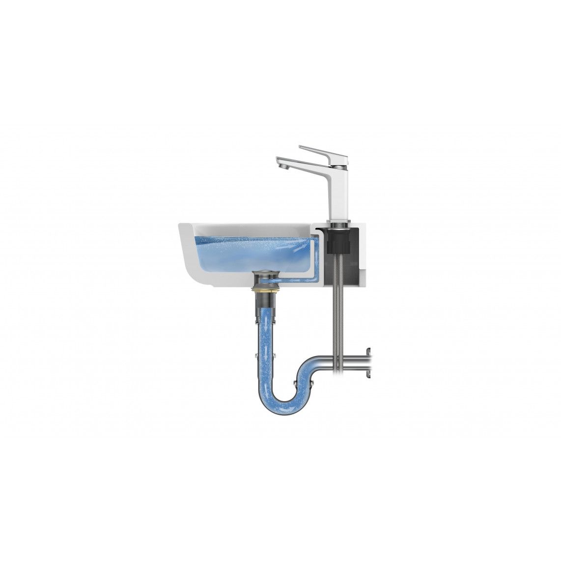 10618 Press waste met overloop, chroom, 1 1/4", o.a. voor 79710 vue 5