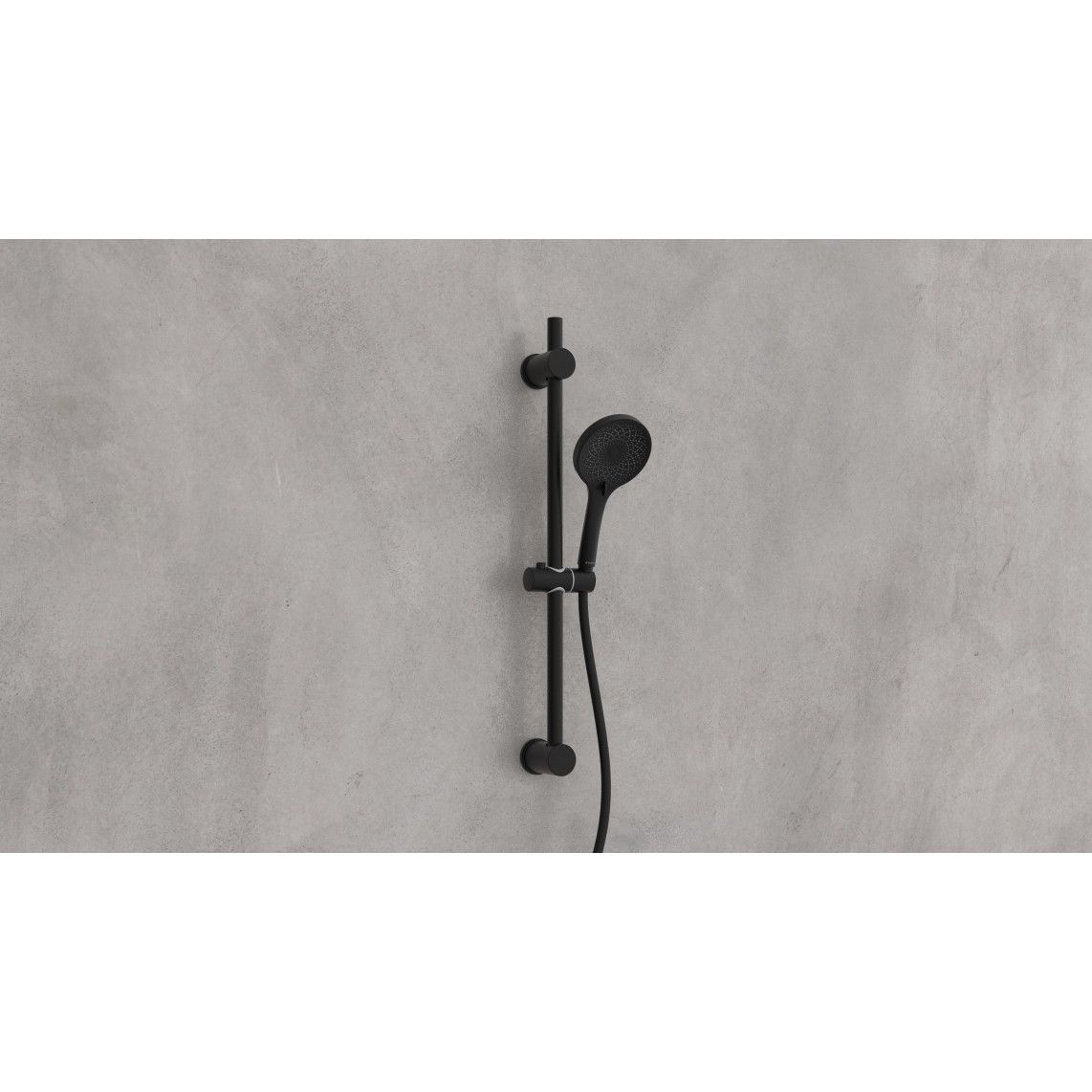 64926 RAVEN Shower rail set, black matt vue 2