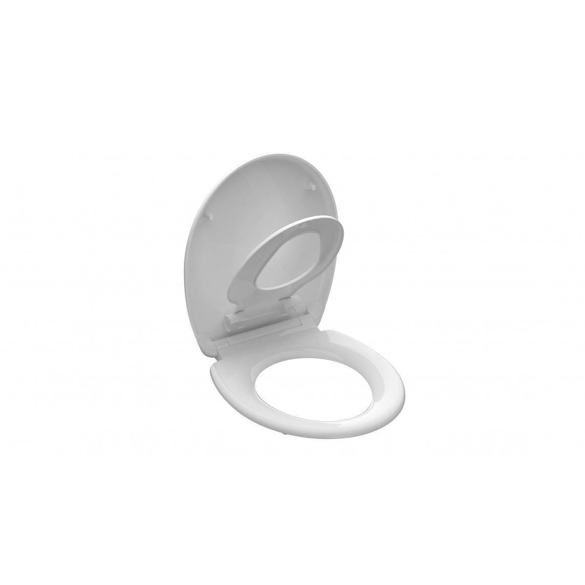 82940 Duroplast Toilet seat FAMILY WHITE, with soft close and quick release vue 7