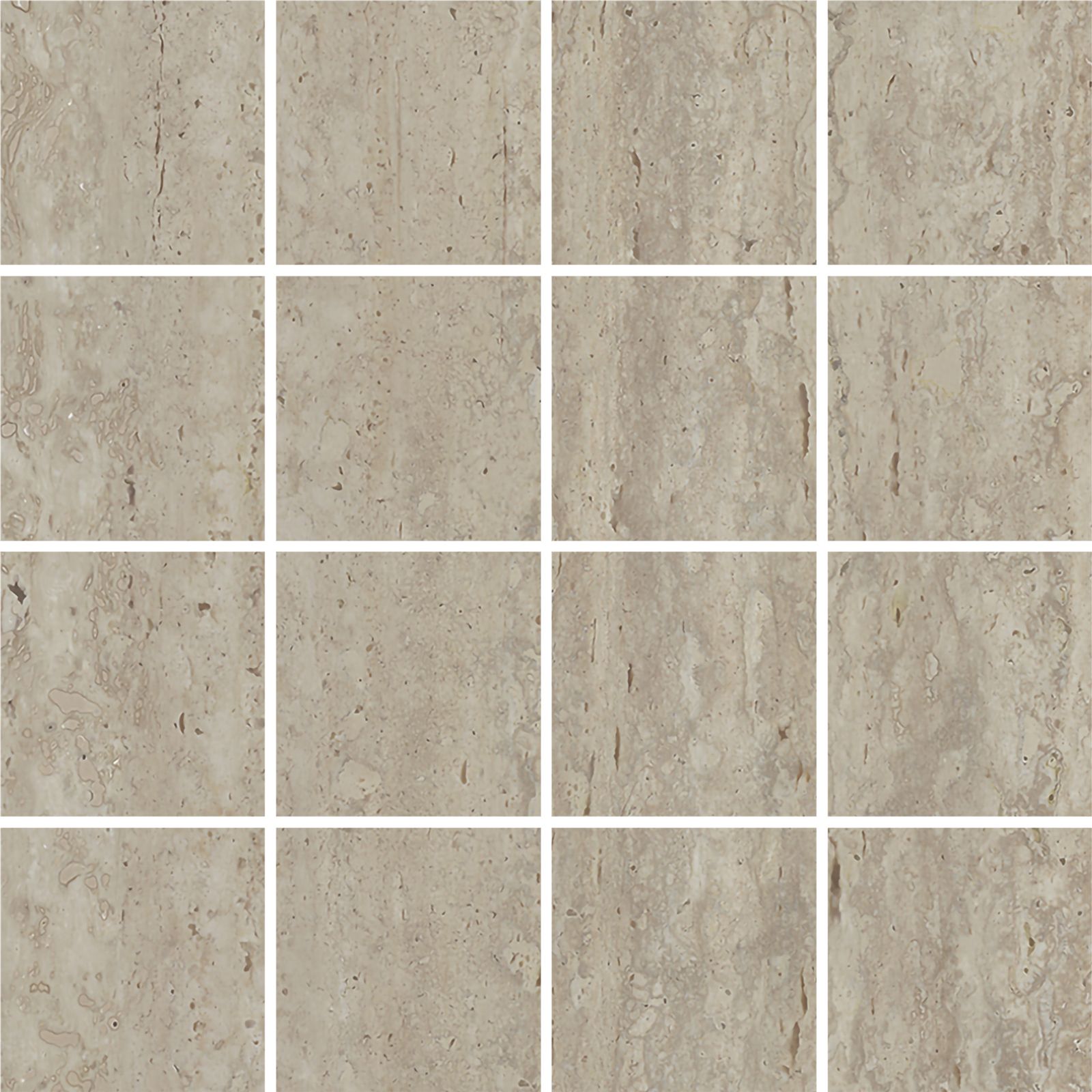 MOSAICO TRAVERTINO NOCE 30X30 (7X7)