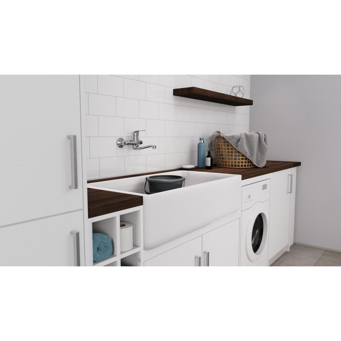 36760 ORAZI Sink mixer, chrome, for wall fixing vue 10