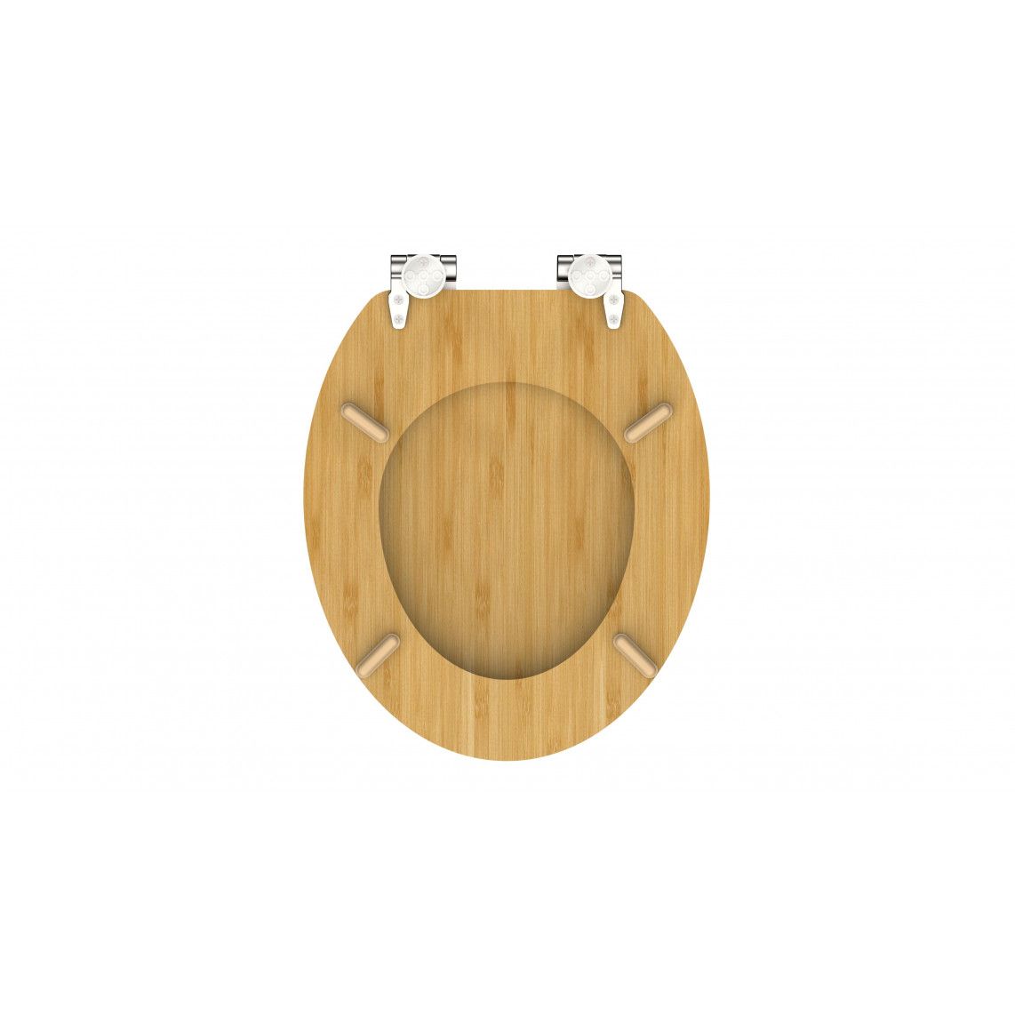 81101 Toilet seat NATURAL BAMBOO, Bamboo, with soft close vue 6