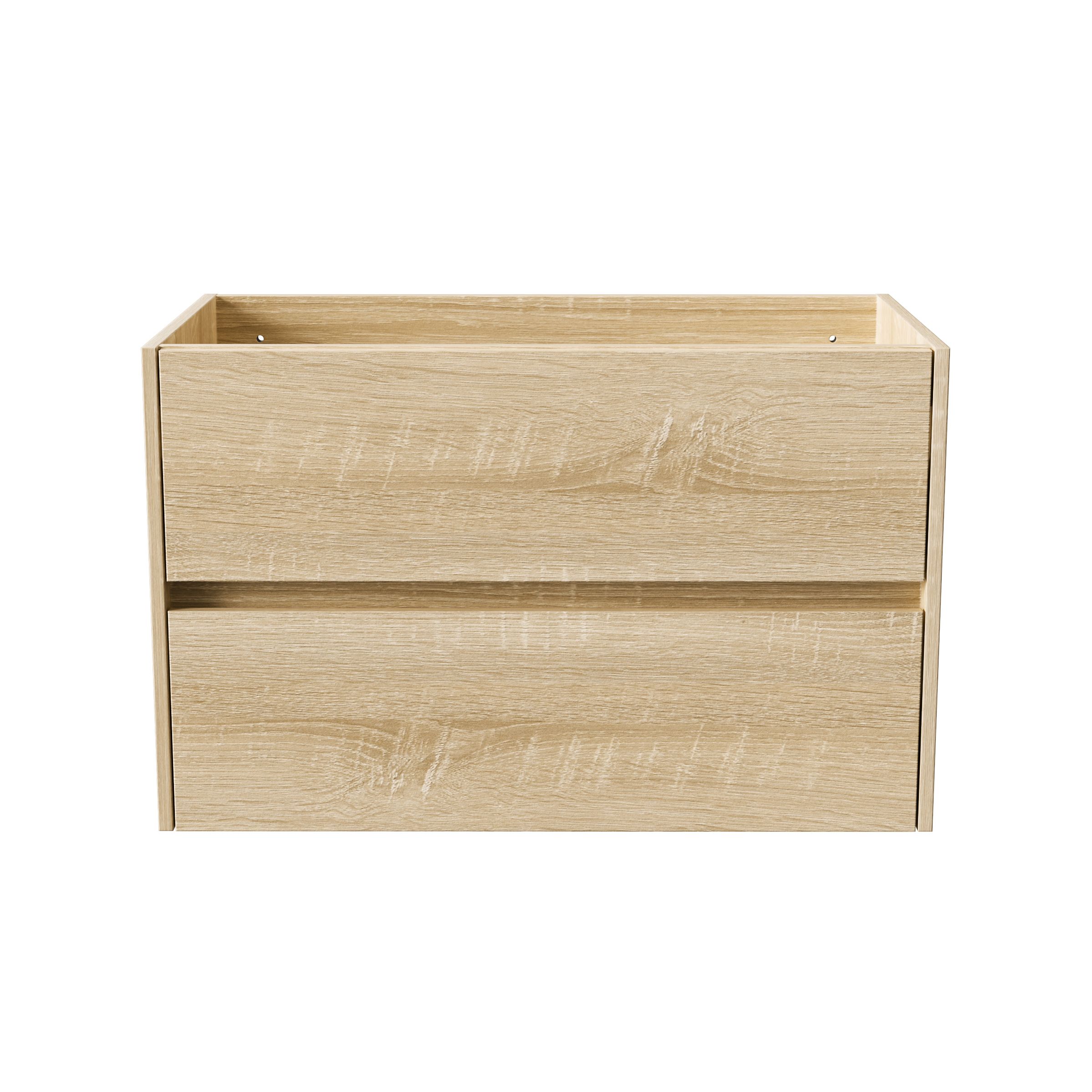 ALONI HAYAT MEUBLE SOUS-VASQUE - 2 TIROIRS - SANS POIGNEE - SOFT CLOSE – 79,5X50X45 CM - CHÊNE vue 2