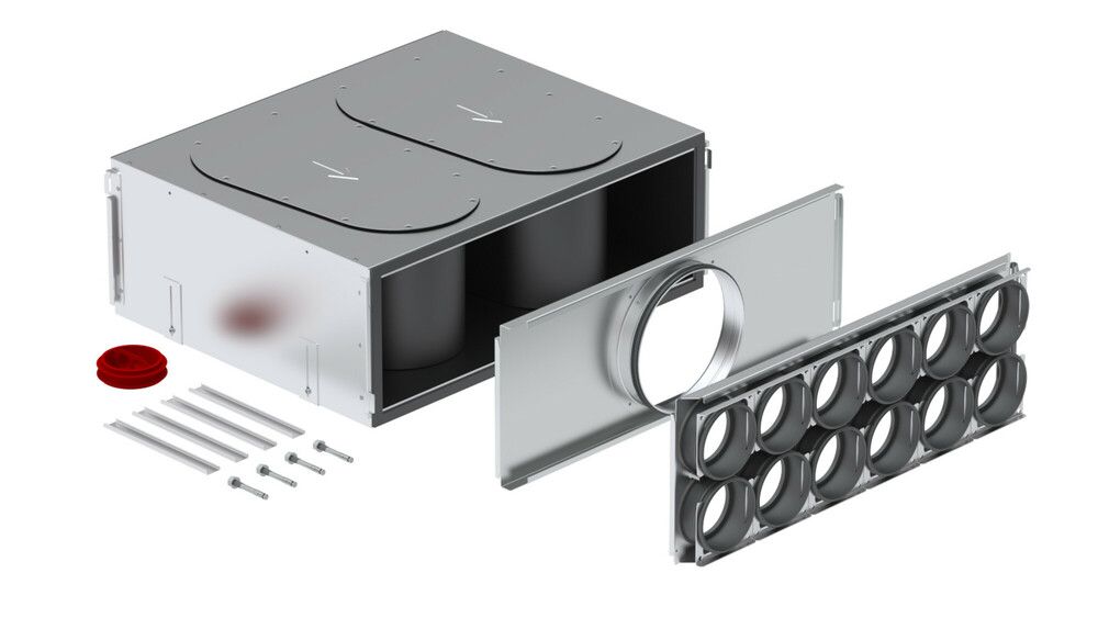 Comfowell 625 Silencerkit Plaque D’éxtrémité DN200 Plaque DE Montage 12XDN90 Rlc