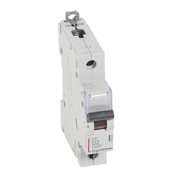 Disjoncteur DX³ 6000A / 10kA 1 pôle courbe D 03A 400V 1 module
