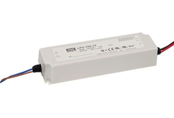 Alimentation Led 12Vdc - 100W 8.5A IP67 190 x 52 x 37mm