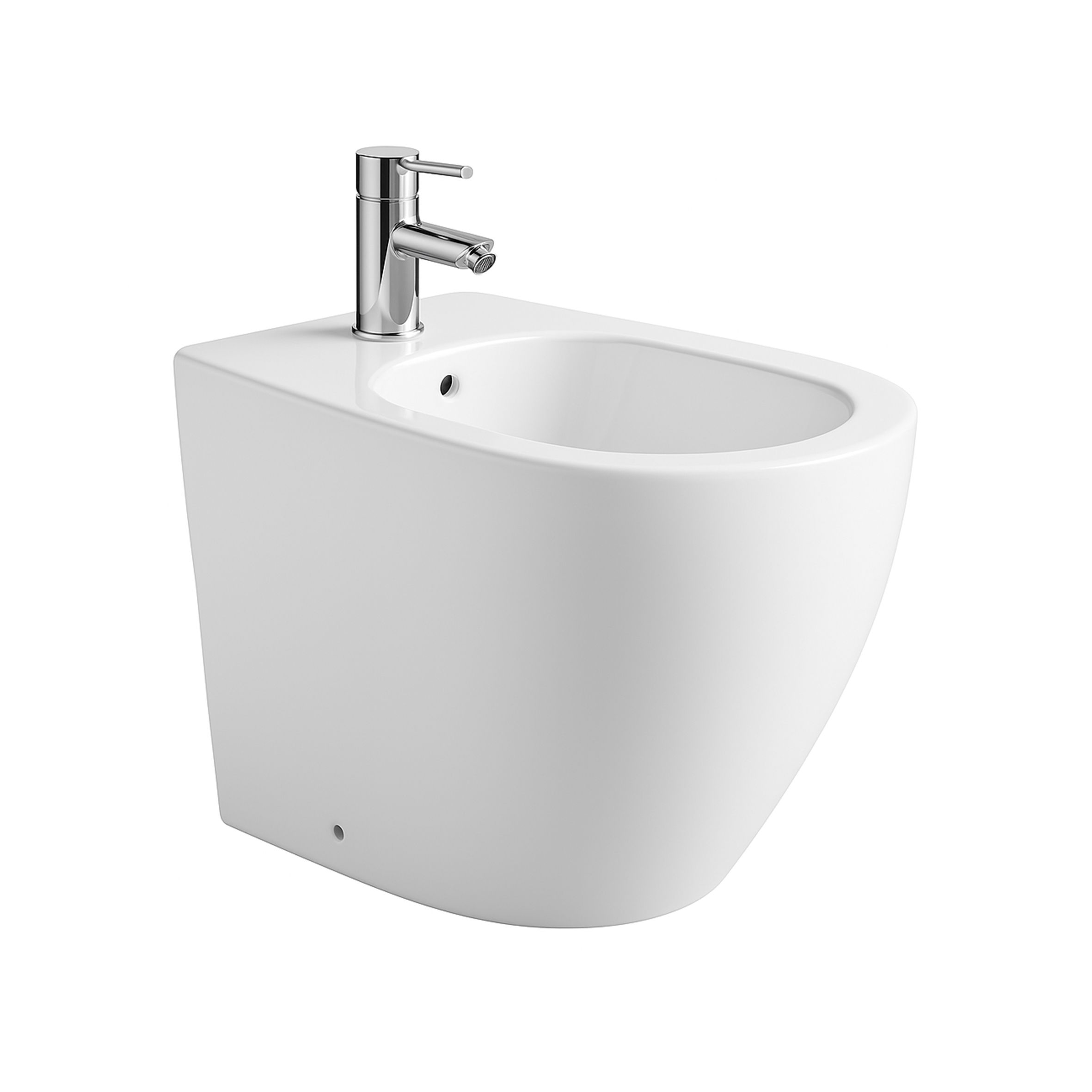 Aloni Dorna Bidet – AU Sol – Sans Robinet DE Bidet – Sans Abattant – Céramique – 36,5×41×56 CM – Blanc Brillant
