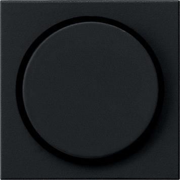 Cache avec bouton pour variateur et potentiomètre électronique Noir mat (laqué)