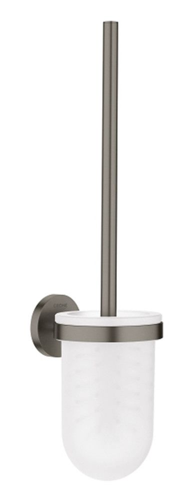 Grohe Essentials Porte-balai WC Verre/métal Mural Invisible Brushed Hard Graphite