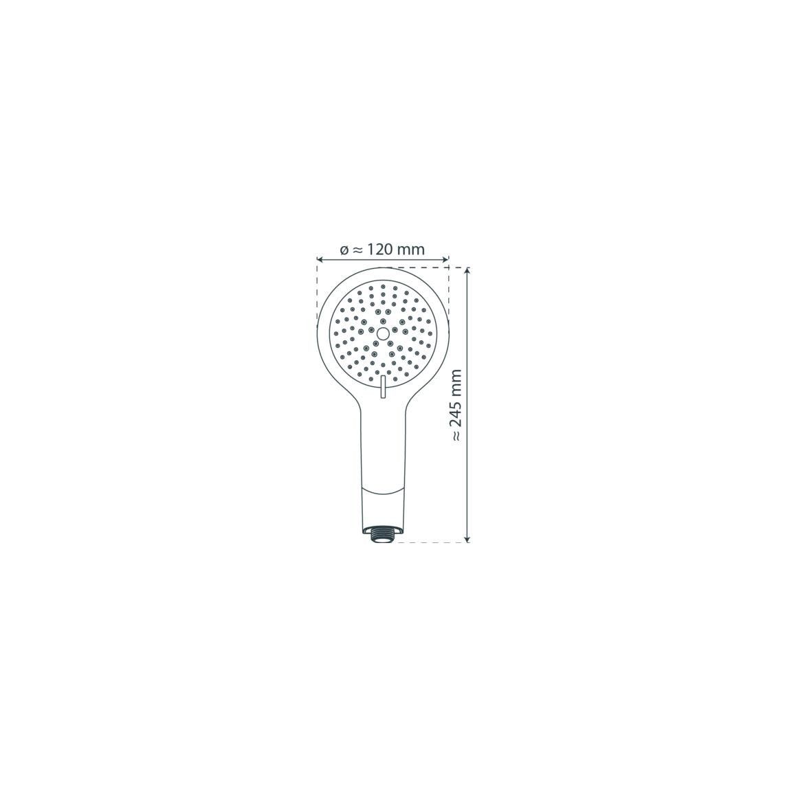 60766 BROADWAY Hand shower, chrome/white vue 3