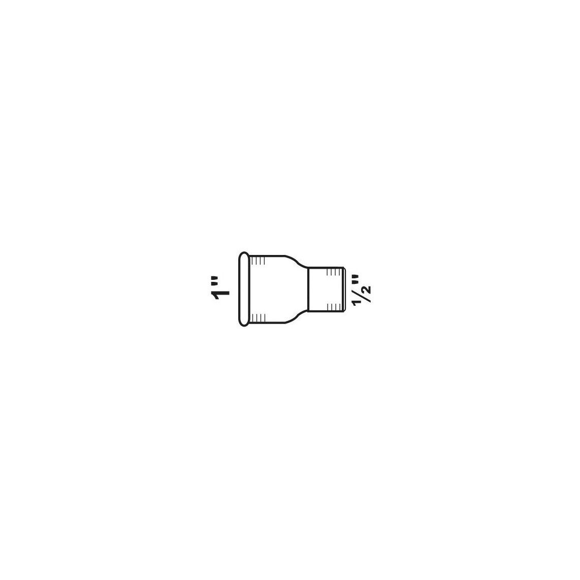 989755055 GI verloopsok, gegalvaniseerd, 1"BI x 1/2"BI, (240) vue 2