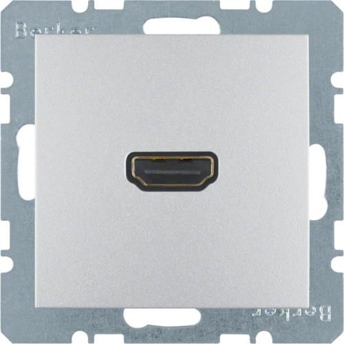 Prise Hdmi Berker S.1 / B.3 / B.7 Alu, mat