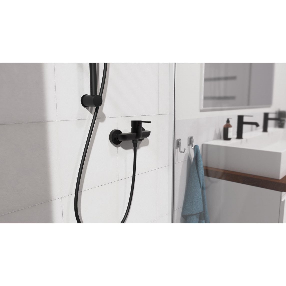 44406 DENVER Shower mixer, black matt vue 11