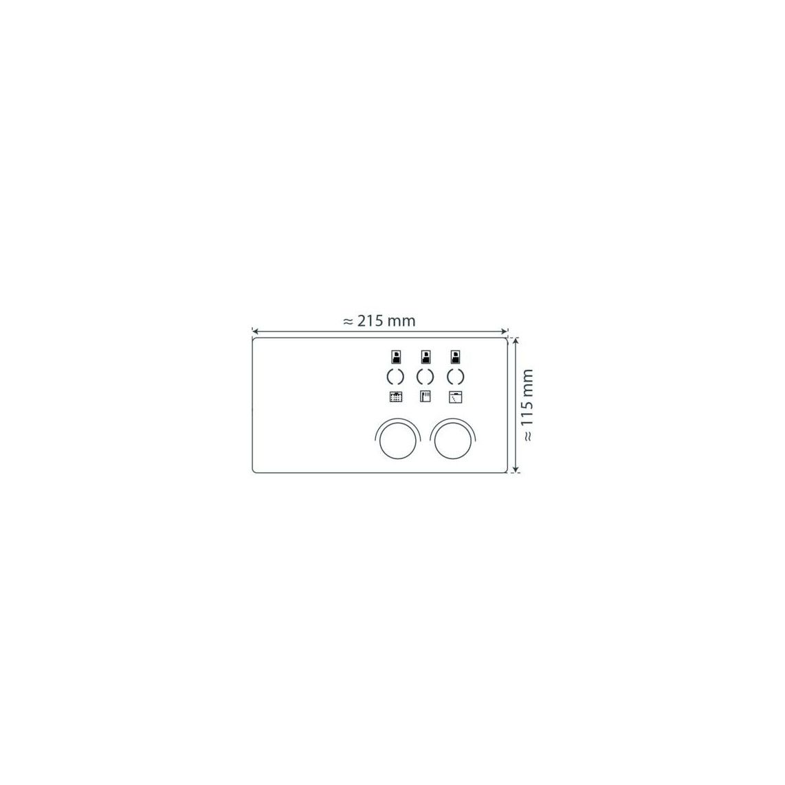 60499 AQUADOT Digitaal douchesysteem met Smart Control, chroom/mat zwart vue 2