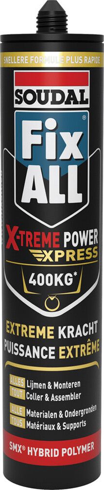 Soudal Fix All X-treme Power Mastic Adhésif Monocomposant 280ML Blanc