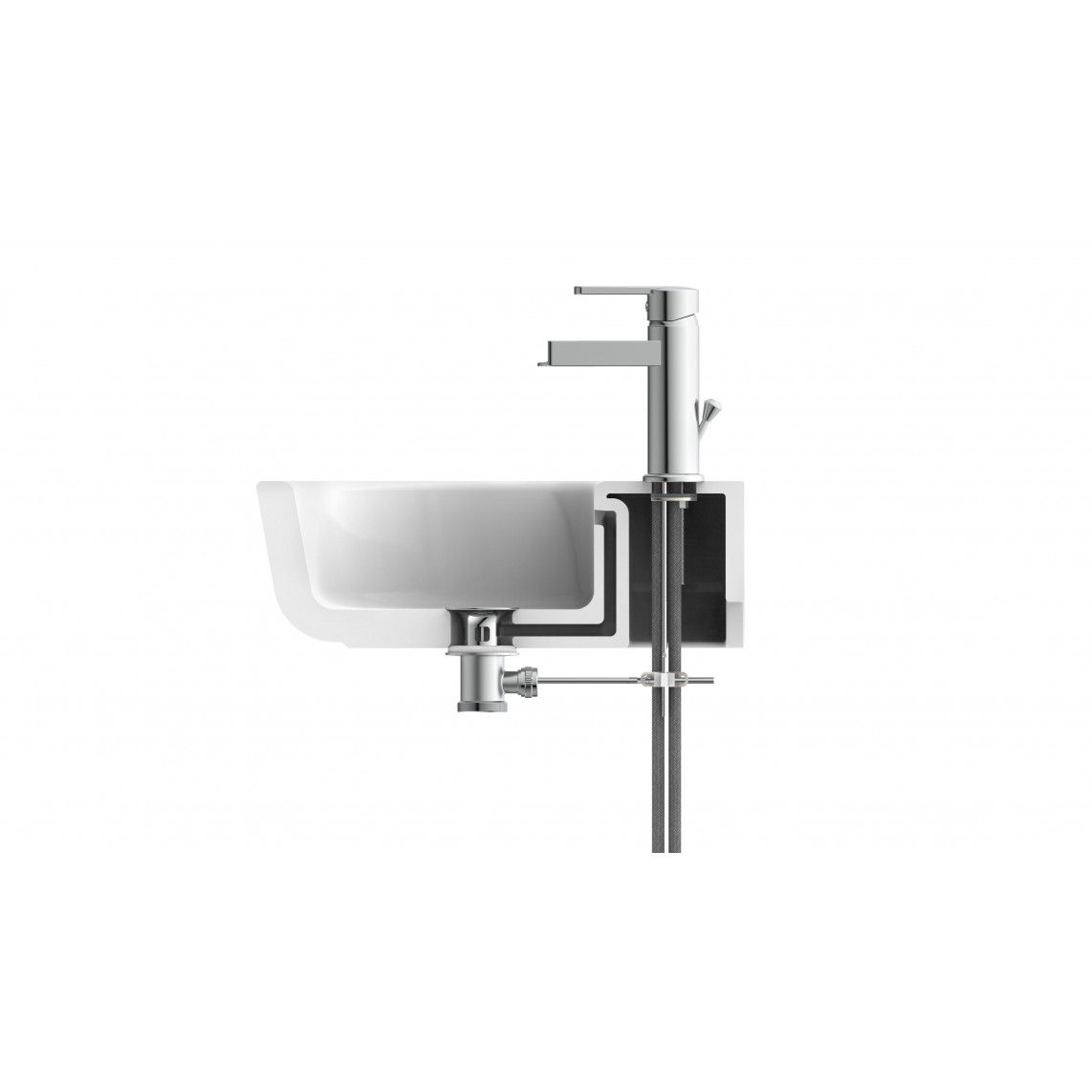 26110 NIAGARA Wash basin mixer, chrome, with waterfall spout vue 8