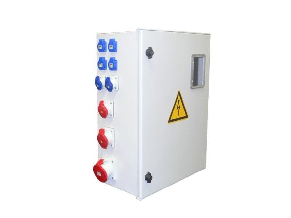 Coffret de chantier 63A + compteur + sélecteur réseau sans châssis