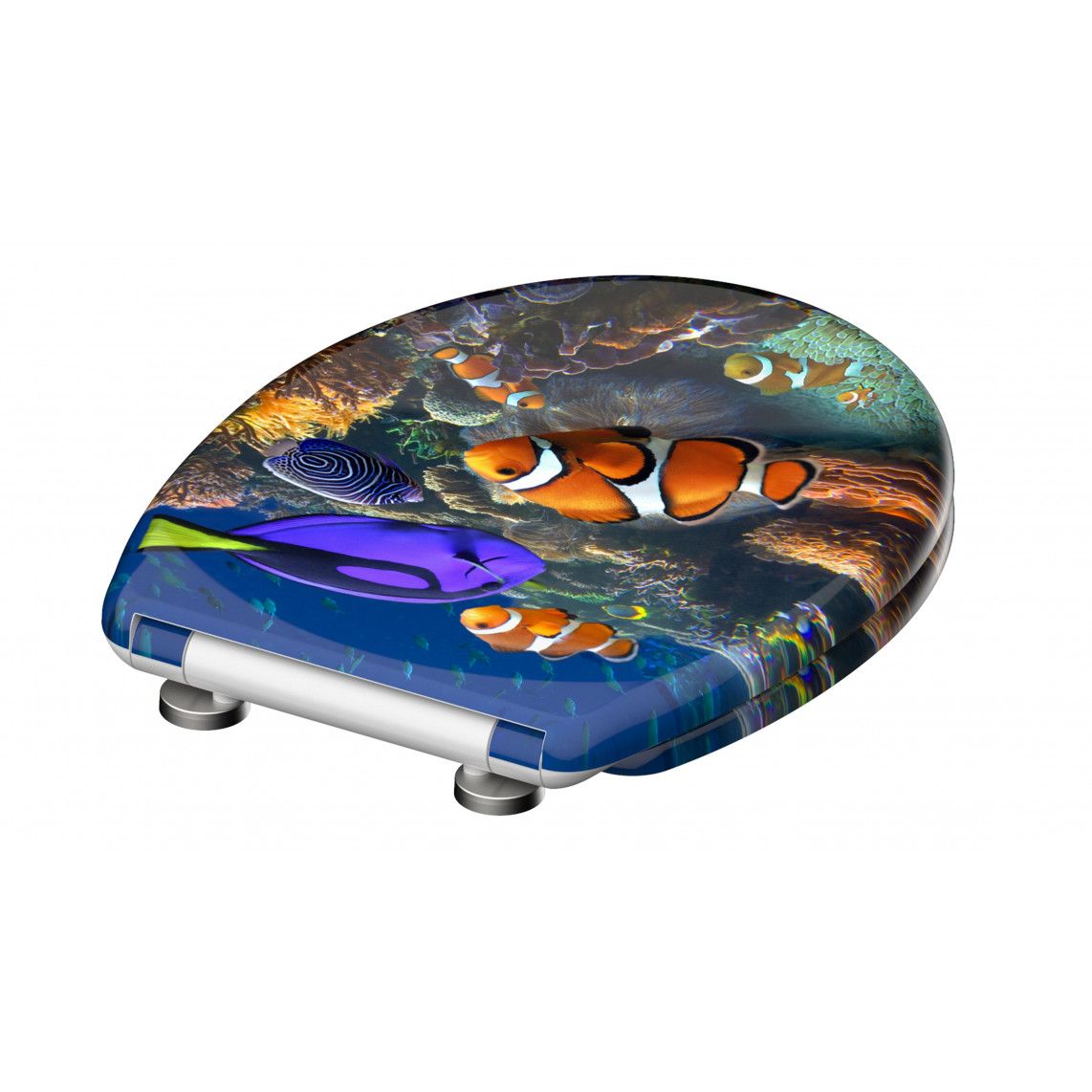 82372 Duroplast Toilet seat SEA LIFE, with soft close and quick release vue 4