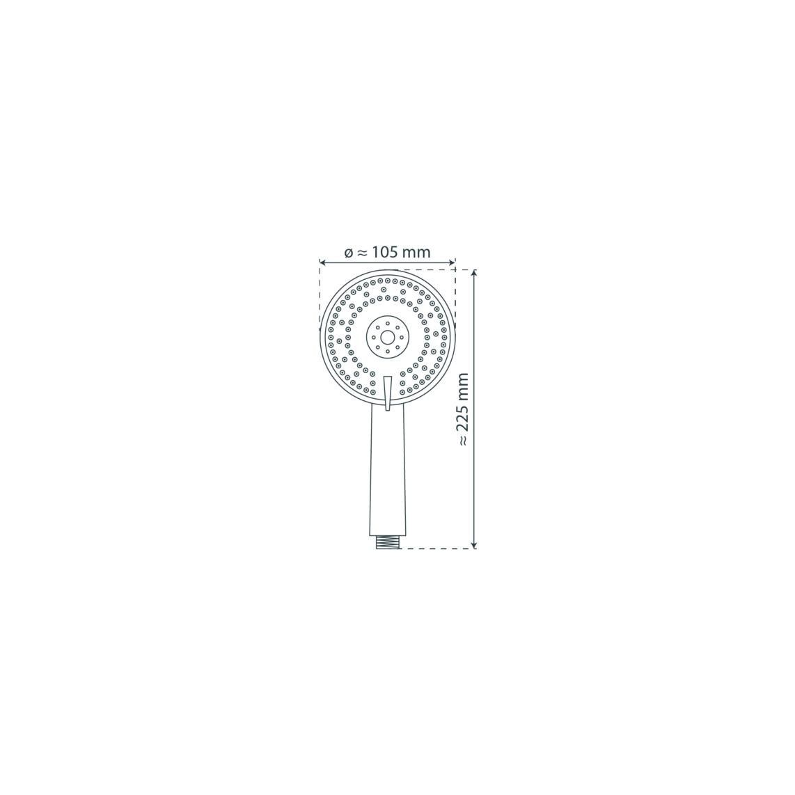 60821 VENEZIA Handdouche, chroom vue 2
