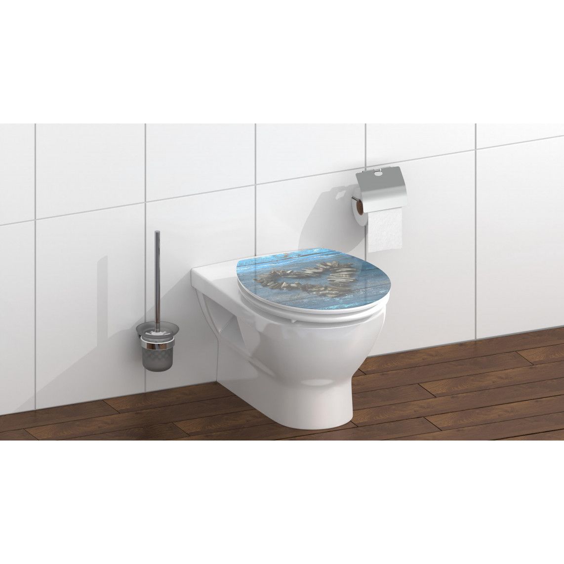 80540 MDF HG Toilet seat SHELL HEART, with soft close vue 8
