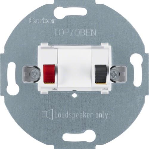 Connexion simple haut - parleurs Berker Blanc polaire, mat