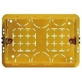 Boîte encastré 3 modules rectangulaire - Jaune - 106 x 71 x 52mm