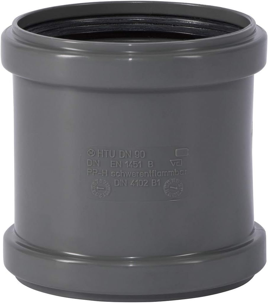 90MM MANCHON COULISSANT SANITAIRE LR PP GRIS