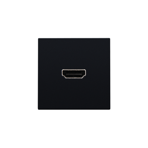 Set de finition avec prise HDMI/HDMI, couleur black coated