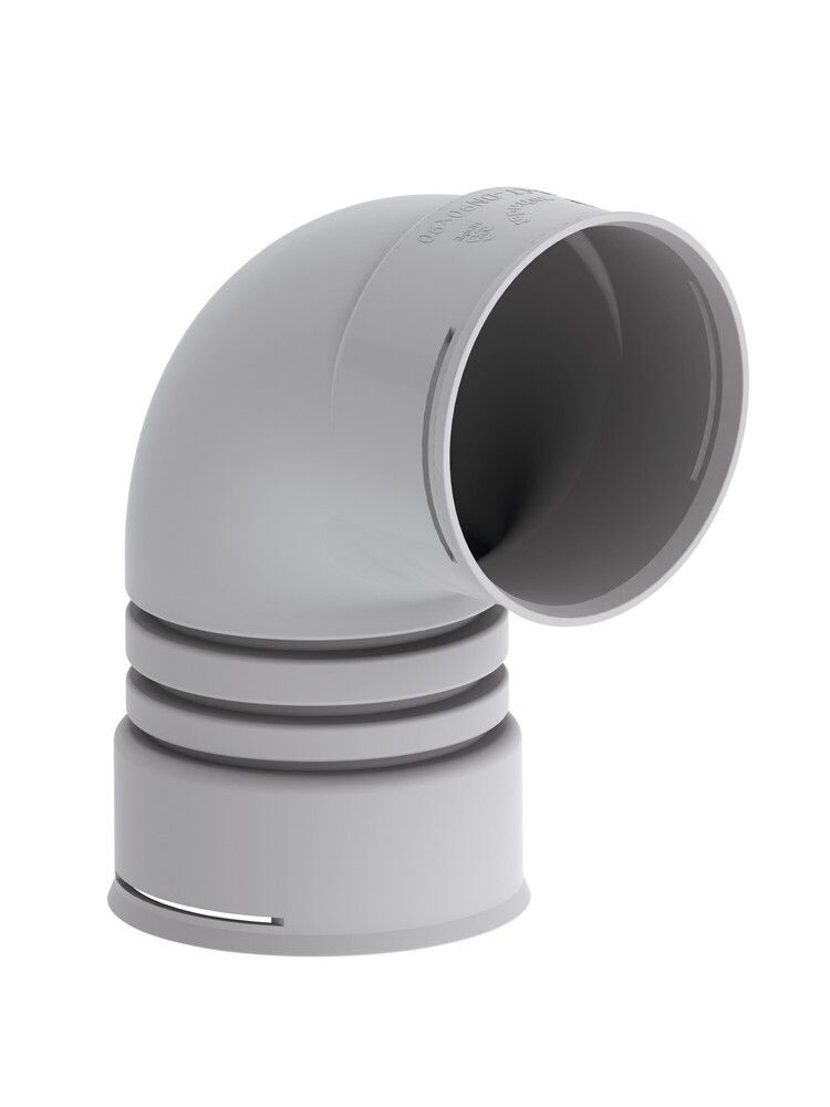 Zehnder Comfotube D90 Coude 90° Rlc Avec 2 Colliers DE Serrage
