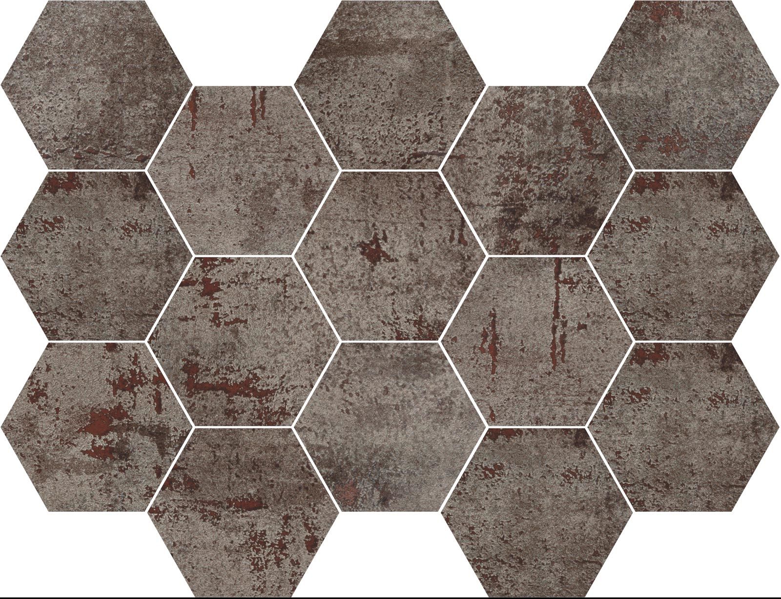 MOSAICO HEX. METAL STEEL 32,5X22,5