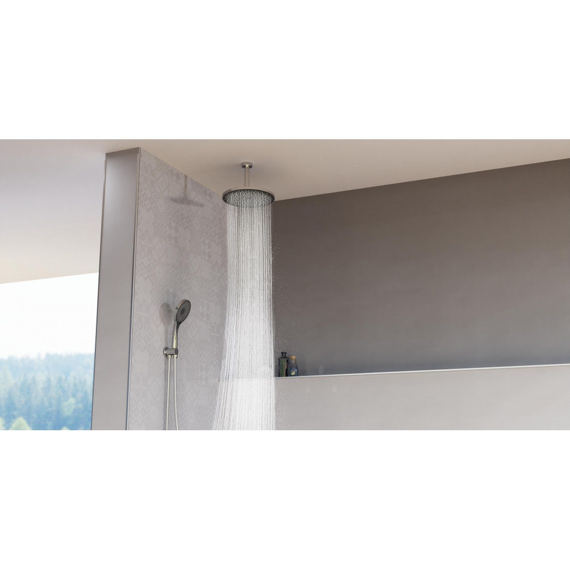 60400 KARIBIK Complete doucheset, chroom/lichtgrijs vue 3