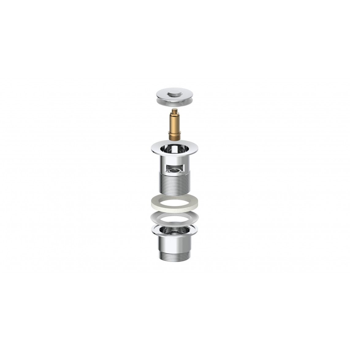 98807320 DAV-2WK Drain valve, chrome, 1 1/4" x 65 mm, with overflow vue 9