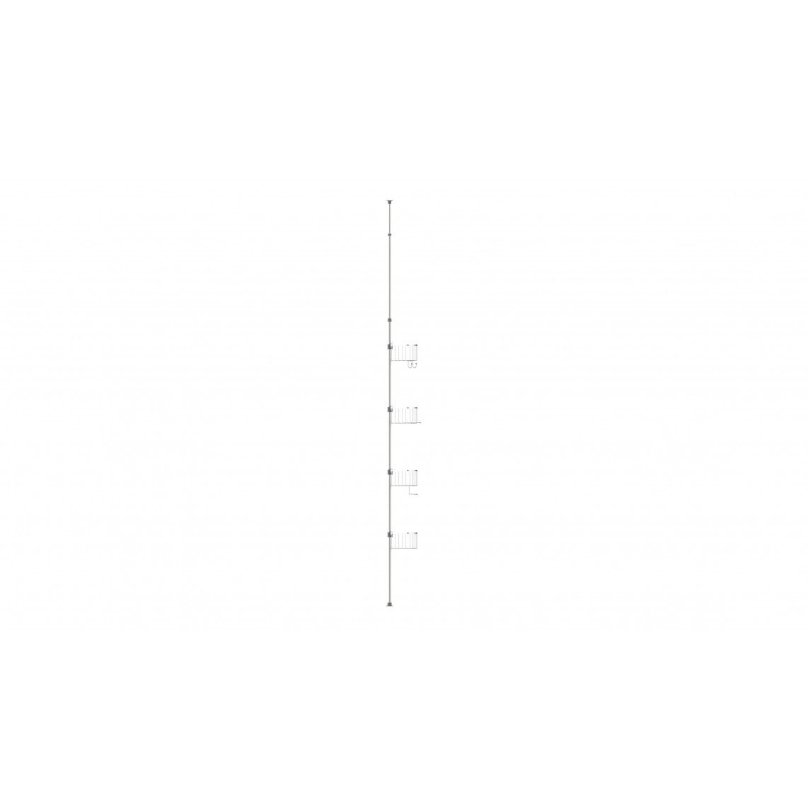 BA0920 Telescopic corner shelf, chrome vue 2