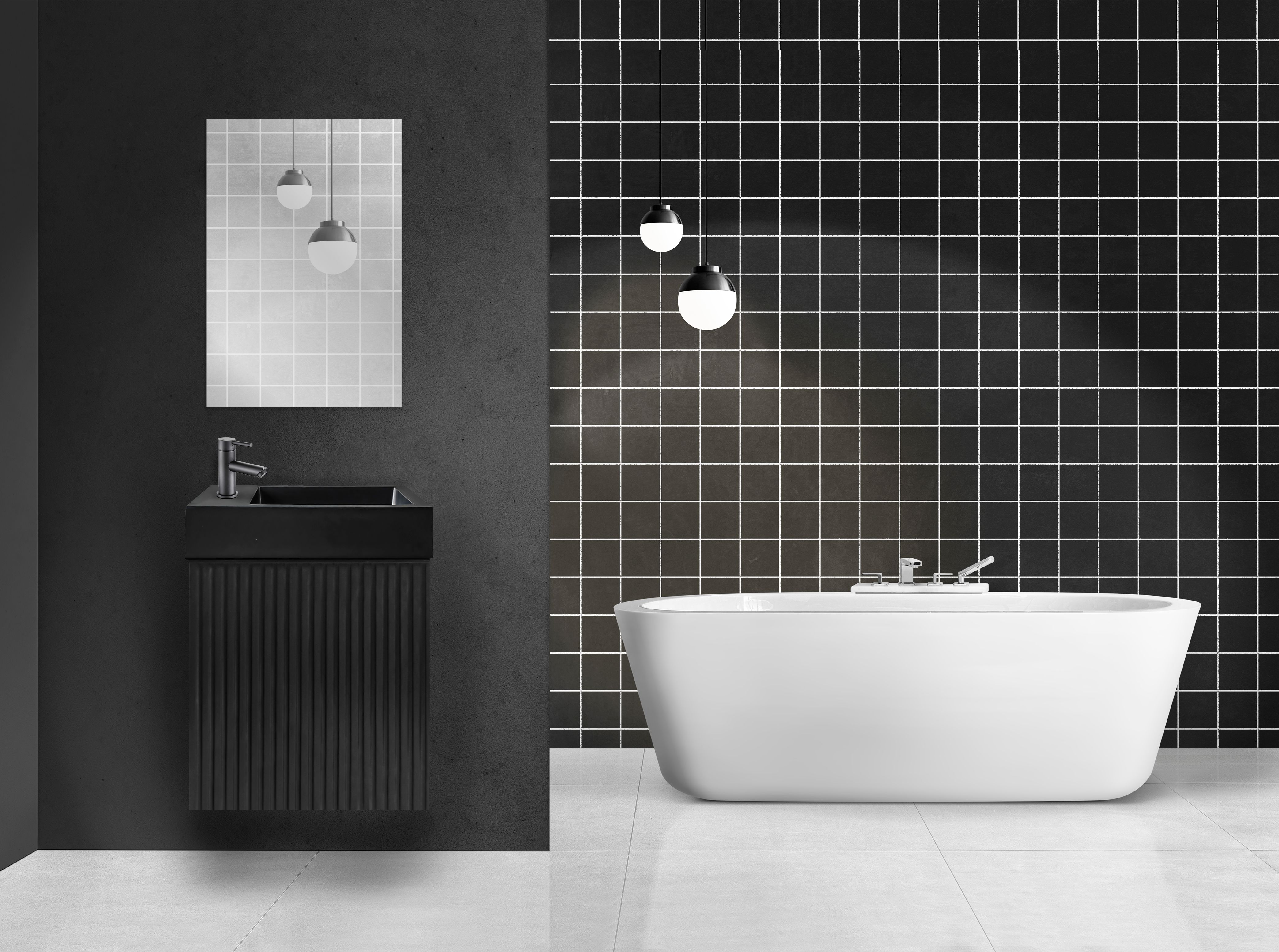 ALONI MIKARO TOILETMEUBELONDERKAST - 1 DEUR - RECHTS - MET GREEP - SOFT CLOSE - 40X50X22,3CM - ZWART EIKEN vue 4