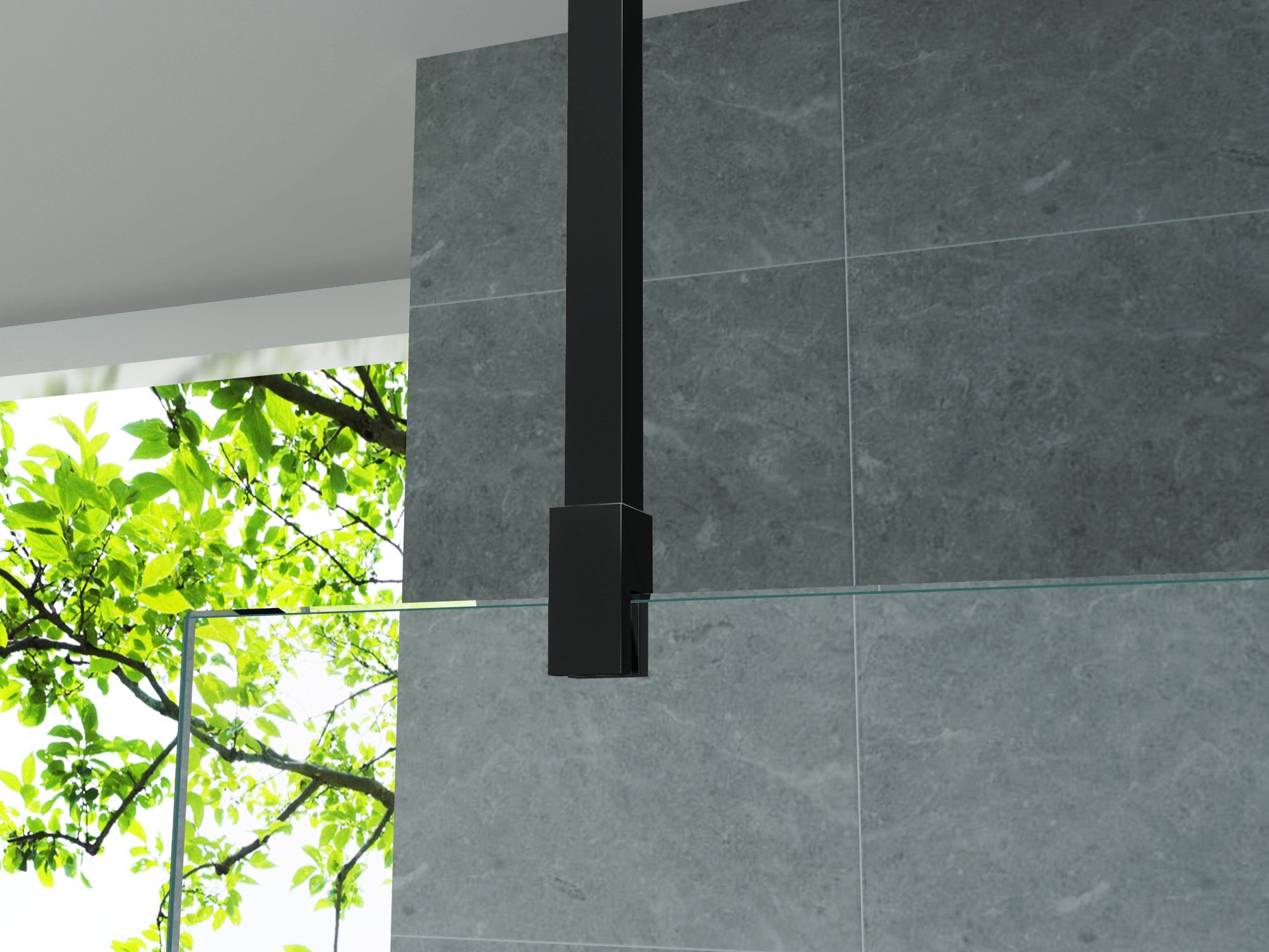 ALONI PLAFONDSTEUN - VERSTELBAAR - 43-80 CM - MAT ZWART vue 4
