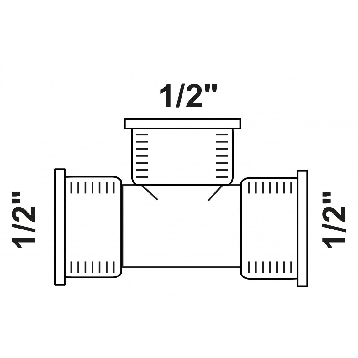 988957213 BR T-stuk, blanco, 1/2"BI, (3130), vue 2
