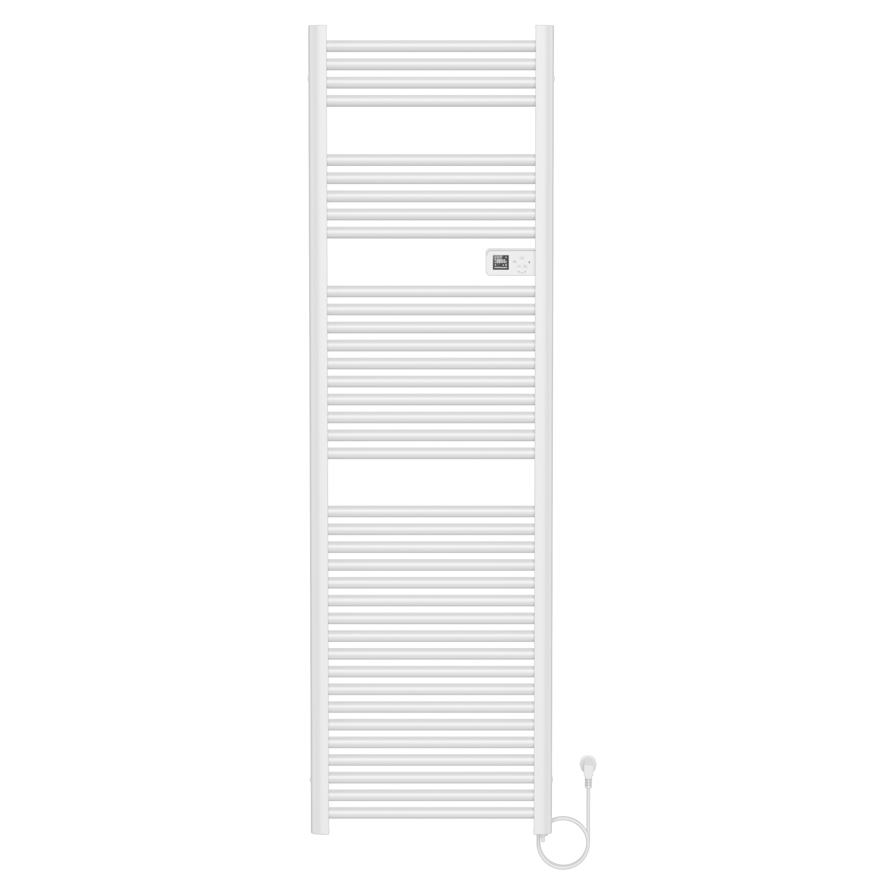 BELRAD SÈCHE-SERVIETTES ÉLECTRIQUE – AVEC THERMOSTAT NUMÉRIQUE PROGRAMMABLE – SMART WIFI - 1000W – 1800X540X133 MM – BLANC BRILLANT vue 2
