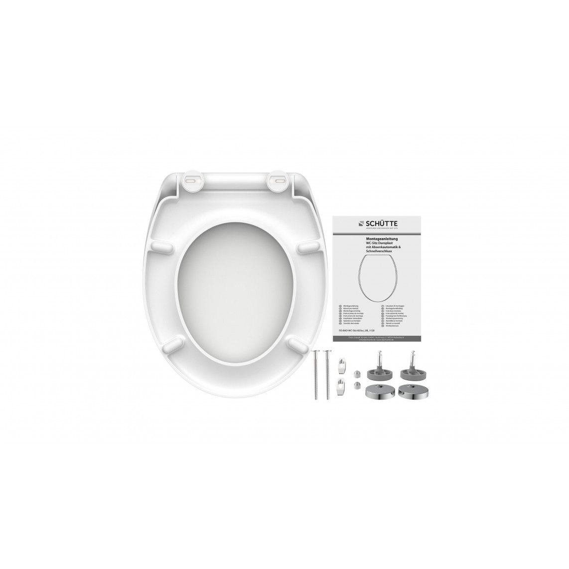 82300 Duroplast Toilet seat WHITE, with soft close and quick release vue 7