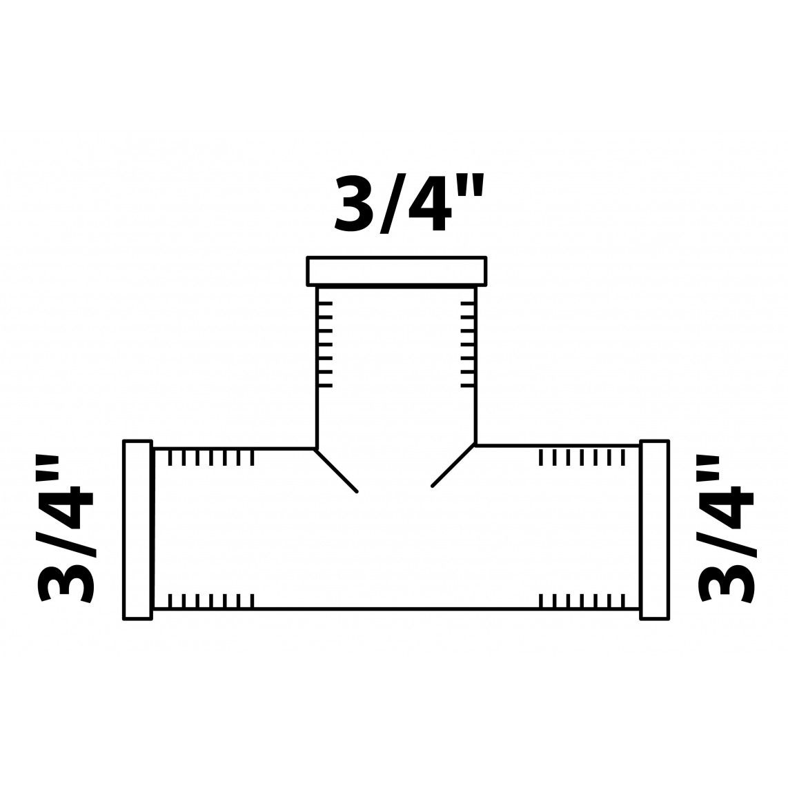 989403355 Tee piece, brass, 3/4" female vue 2
